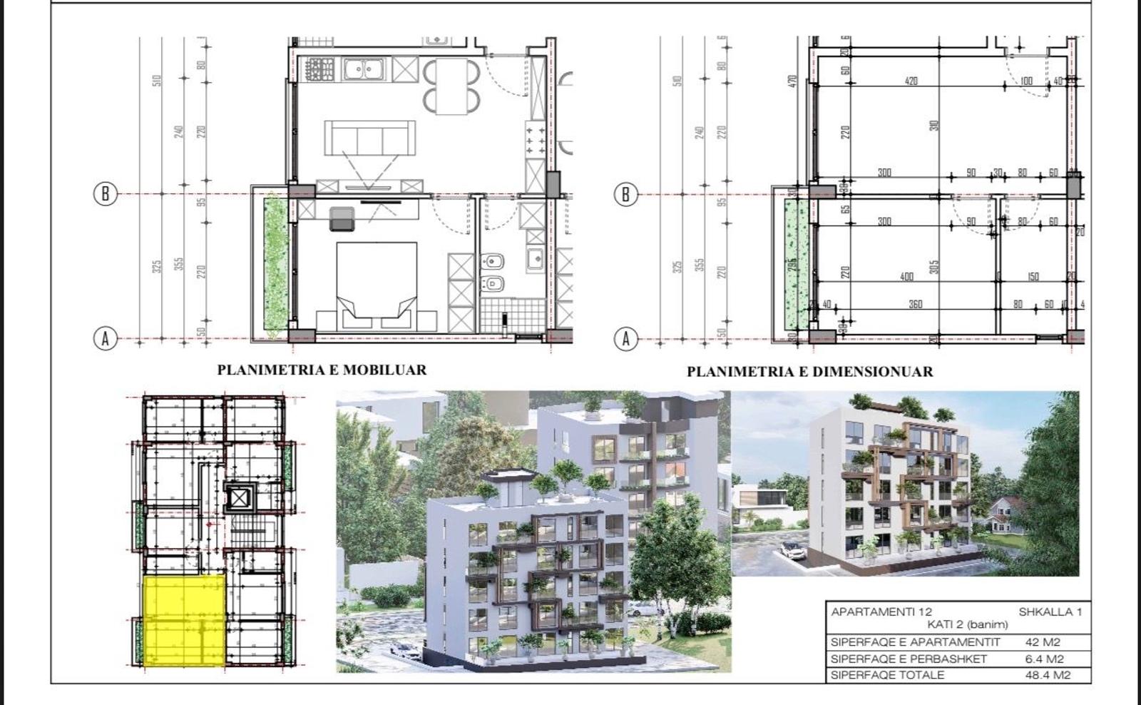 Wohnung 1+1 zum Kauf in Mali i Robit, Durrës, 48.4 m² — Foto 2 von 12