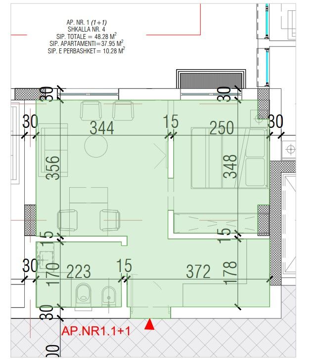APARTAMENT 1+1 PER SHITJE NE GOLEM, KATI 0!