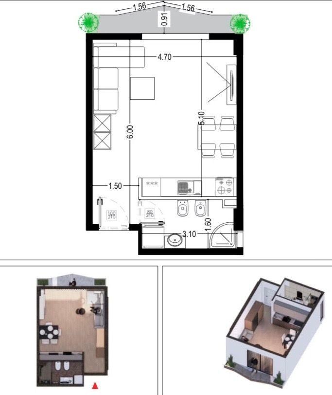 Studio in a new complex, Spille, 43.39 m², Durres