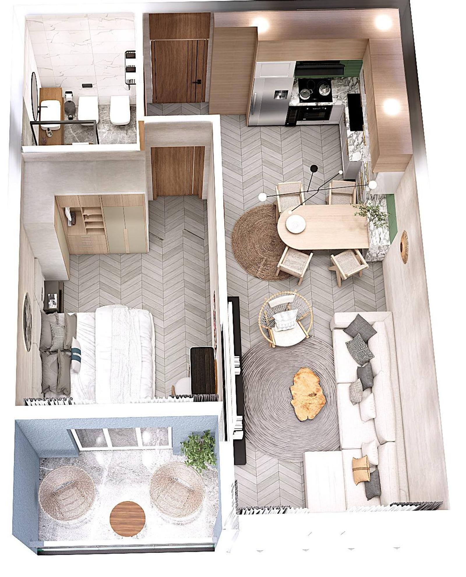 Wohnung 1+1 zum Kauf in Golem, Durrës, 60 m², nah am Meer — Foto 12 von 26