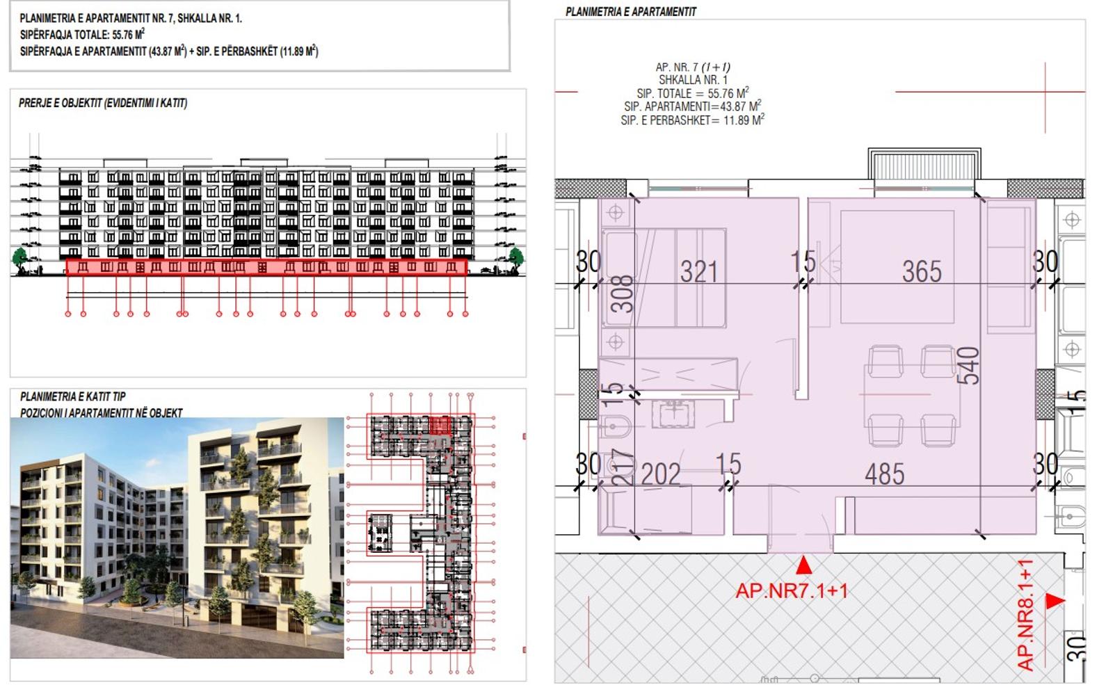 Wohnung 1+1 zum Kauf in Golem, Durrës, 56 m², nah am Meer — Foto 2 von 4