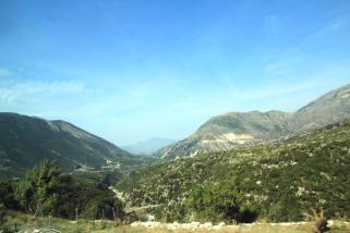 Hillsides above the coast at Llogara, Albania — Karelj