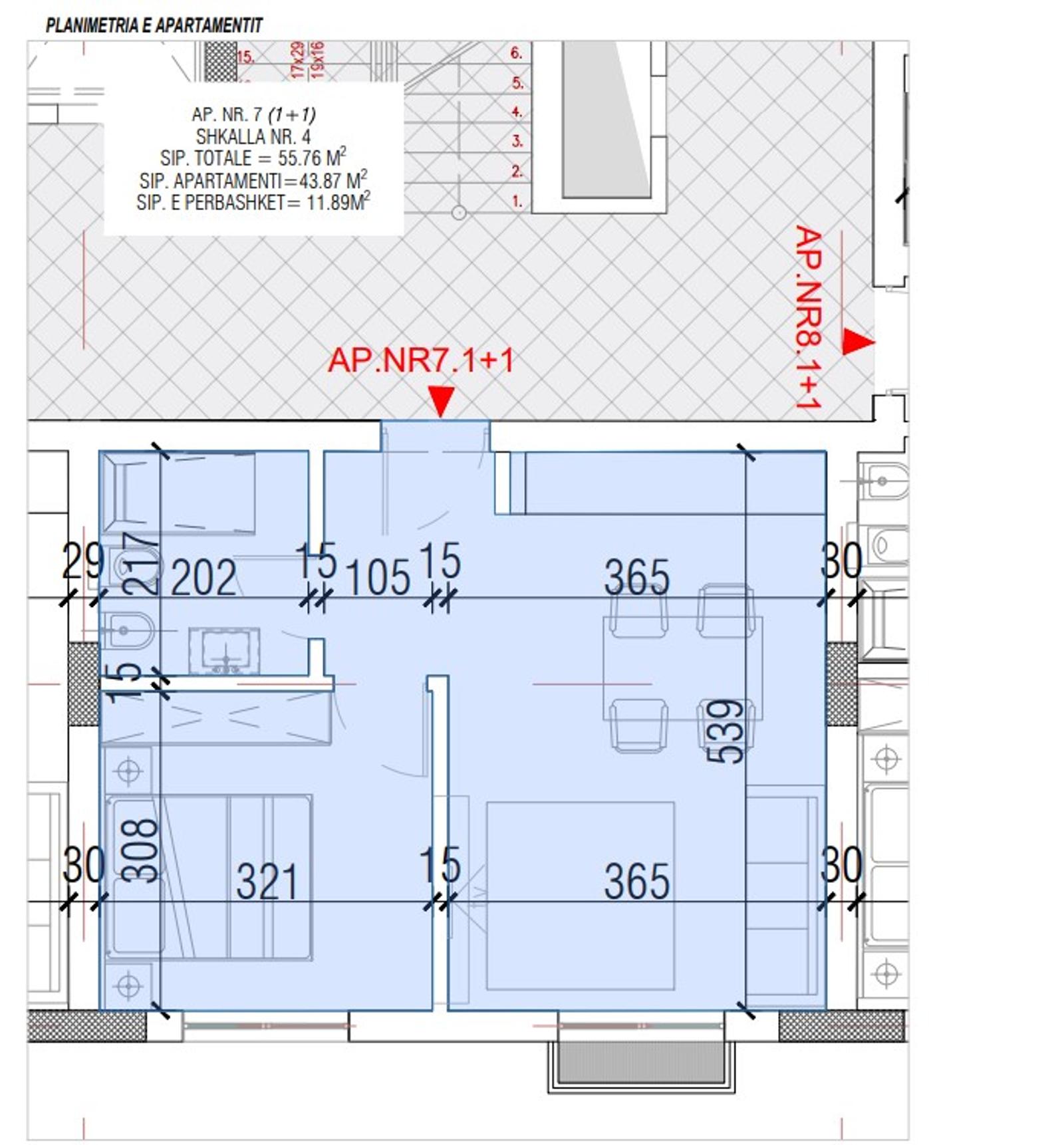 Wohnung 1+1 zum Kauf in Golem, Durrës, 56 m², nah am Meer — Foto 3 von 4