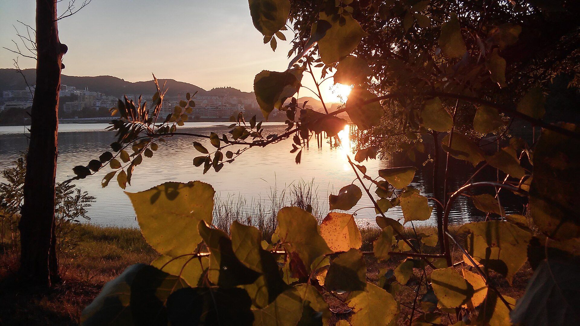 Sunset over the Artificial Lake in the Grand Park, Tirana — DenisaRucaj