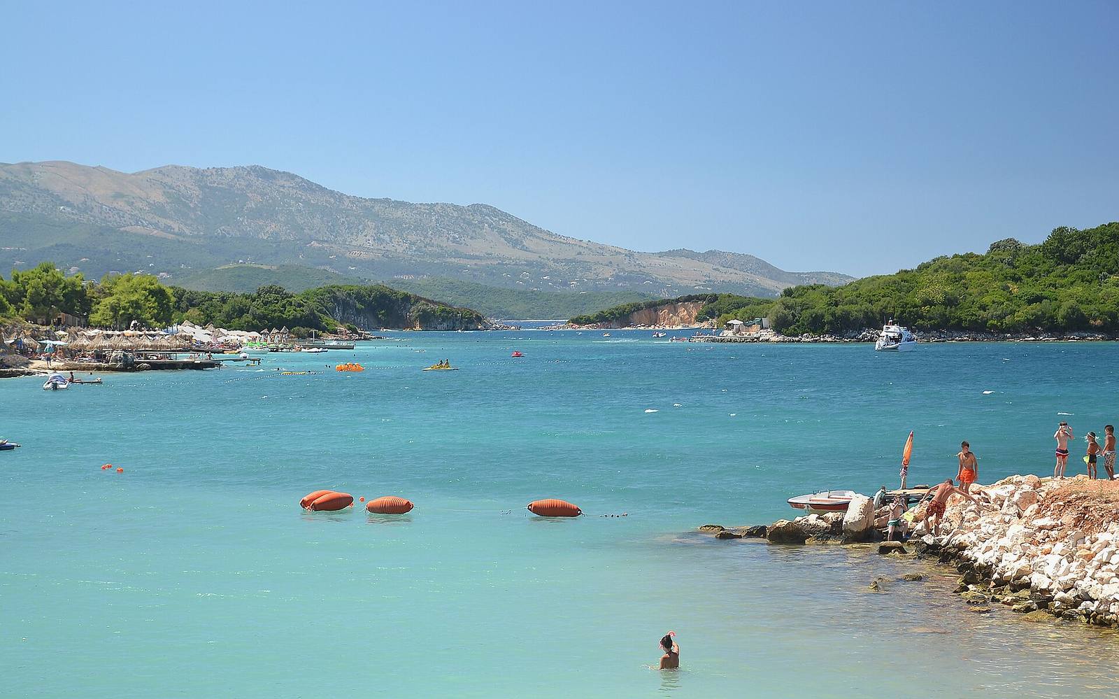 The beach at Ksamil, southern Albania