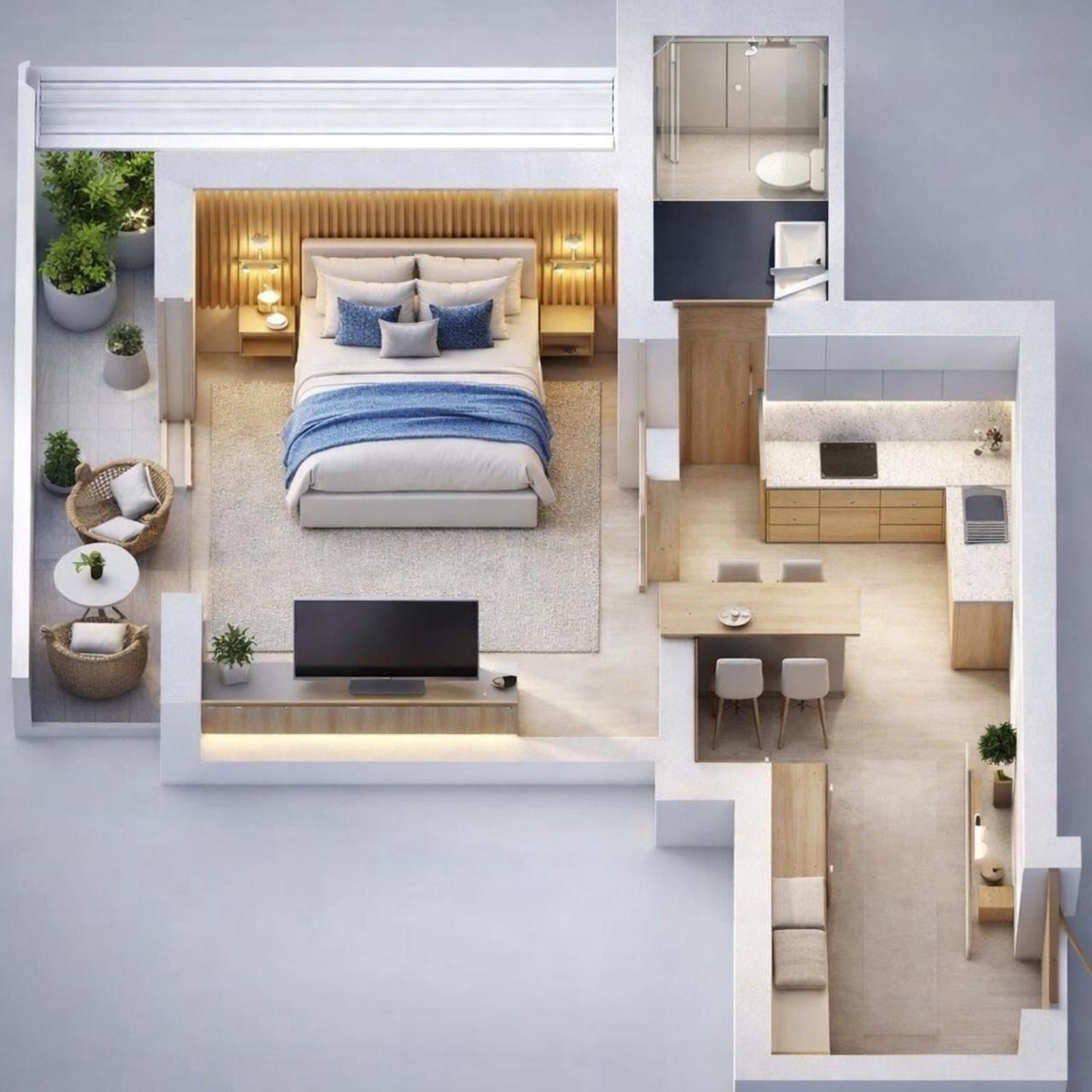 Wohnung 1+1 zum Kauf in Plazh, Durrës, 52 m² — Foto 10 von 15