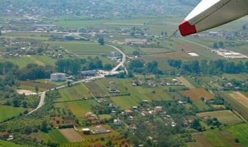 Rinas and Fushë-Prezë from the air, just north of Tirana airport — Albinfo