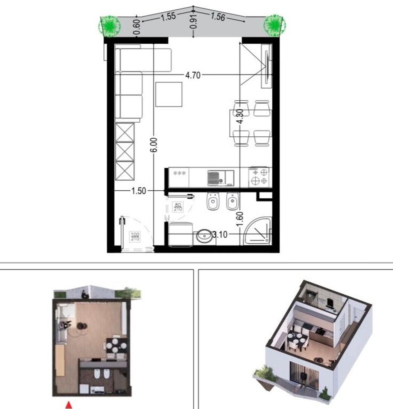 Studio on the 1st floor in a new complex, Spille, 39.87 m², Durres