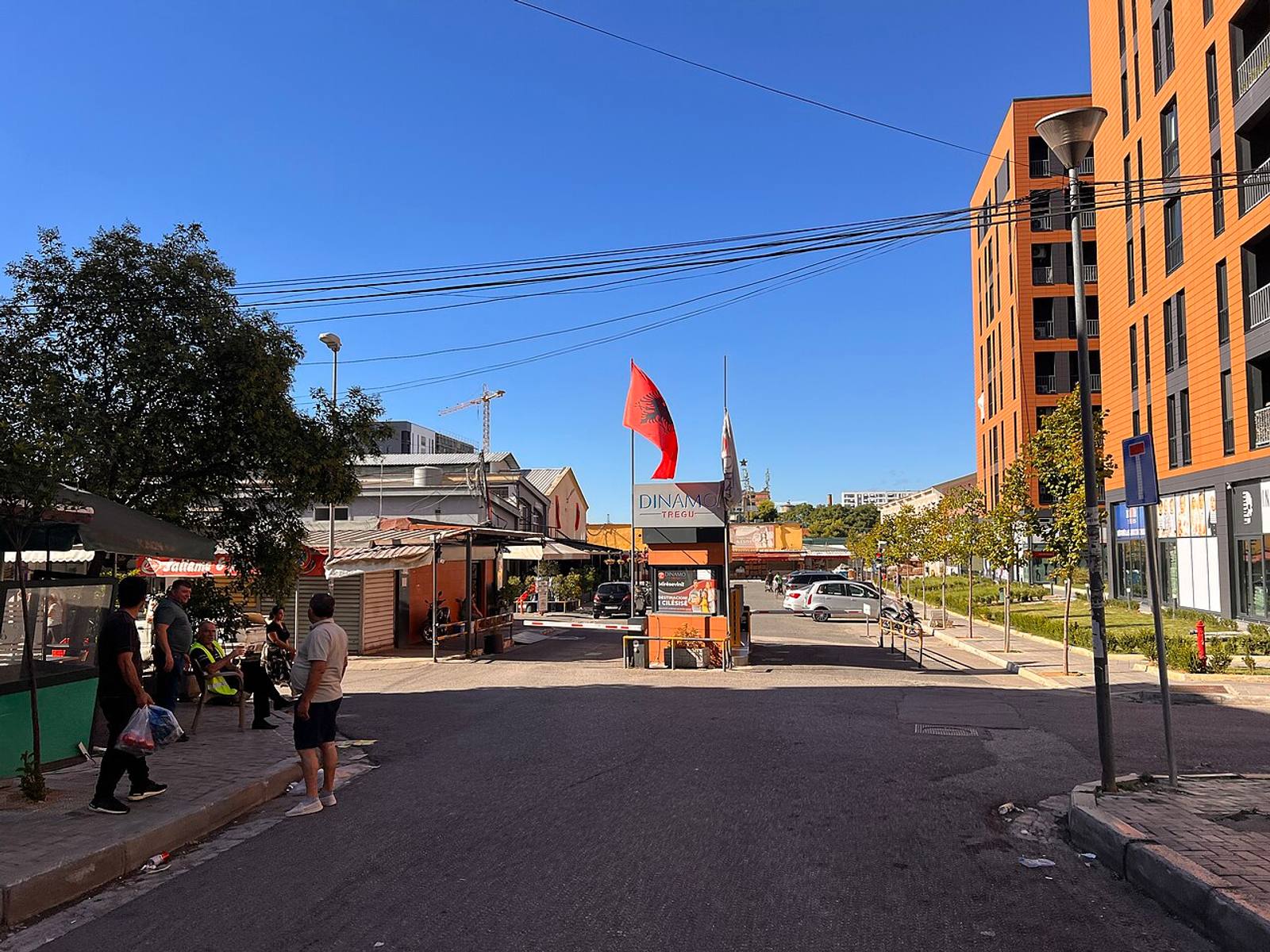 Entrance to Dinamo market, Tirana