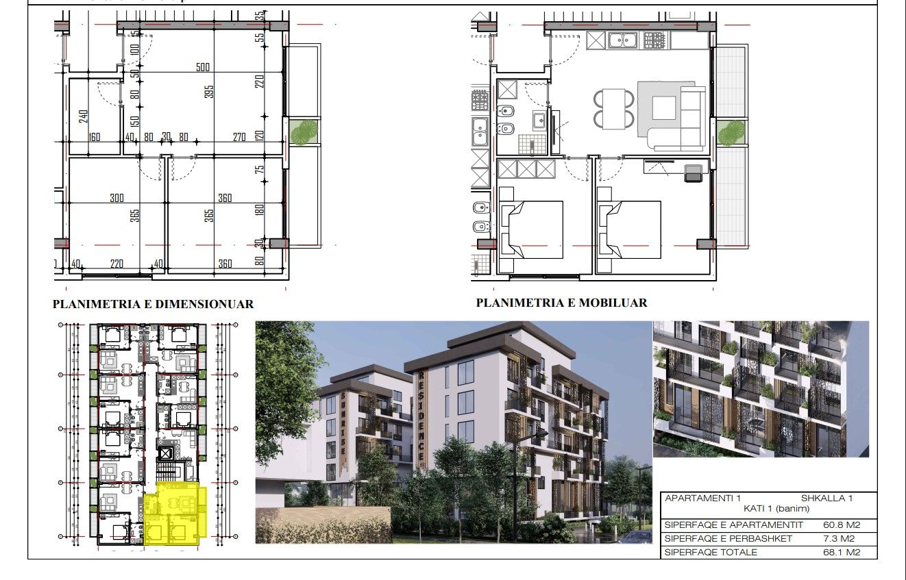 Shitet Apartament 1+1 | Mali i Robit, Durrës