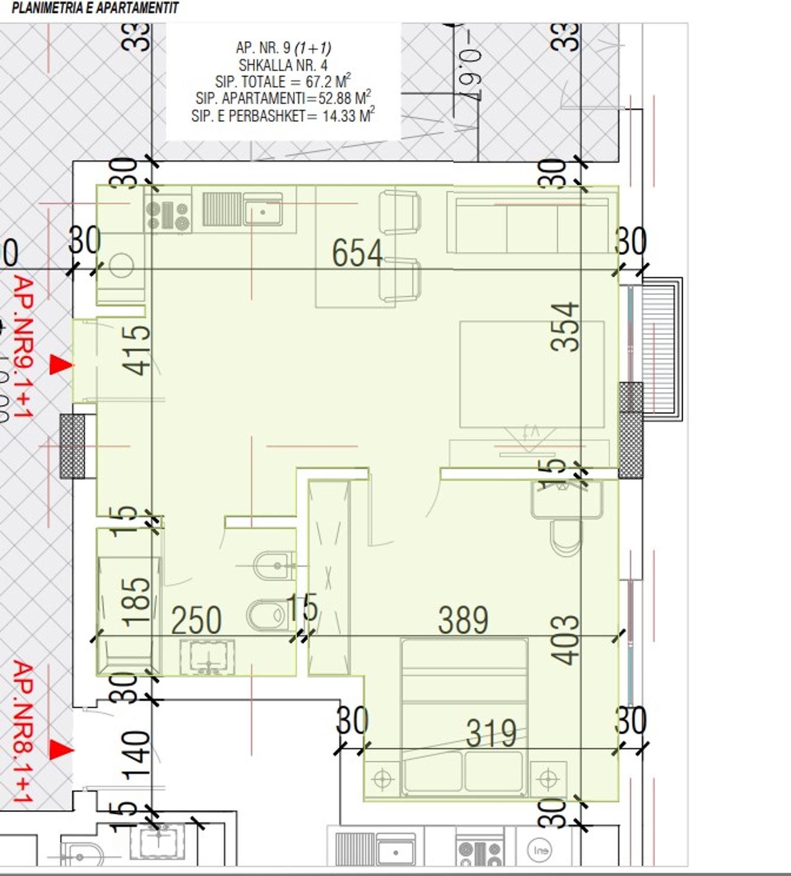 Wohnung 1+1 zum Kauf in Golem, Durrës, 67 m², nah am Meer — Foto 3 von 4