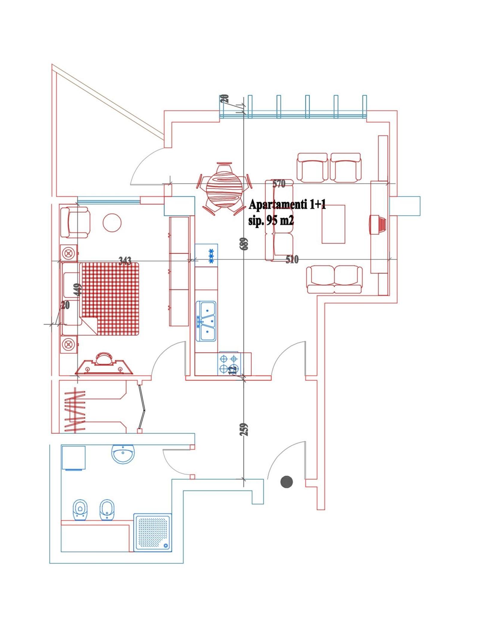 Wohnung 1+1 zum Kauf in Stadtzentrum, Durrës, 95 m², Neubau — Foto 6 von 8
