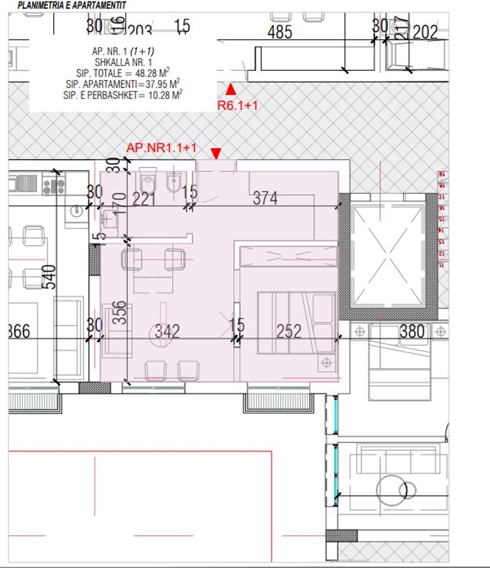 Wohnung 1+1 zum Kauf in Golem, Durrës, 48 m², nah am Meer — Foto 2 von 4