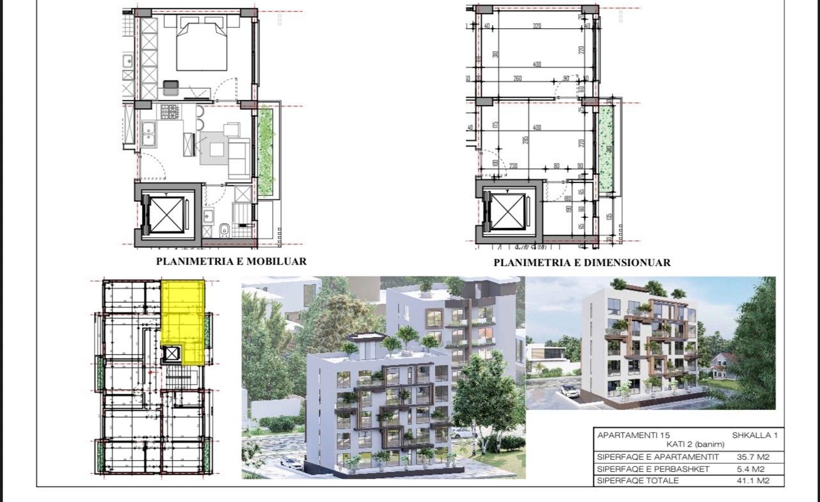 Wohnung 1+1 zum Kauf in Mali i Robit, Durrës, 41.1 m² — Foto 2 von 8