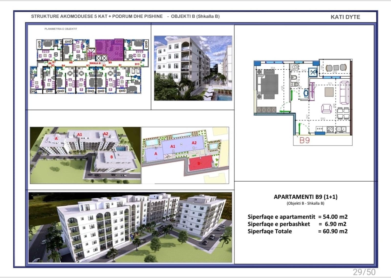 Wohnung 1+1 zum Kauf in Golem, Durrës, 60.9 m², Neubau
