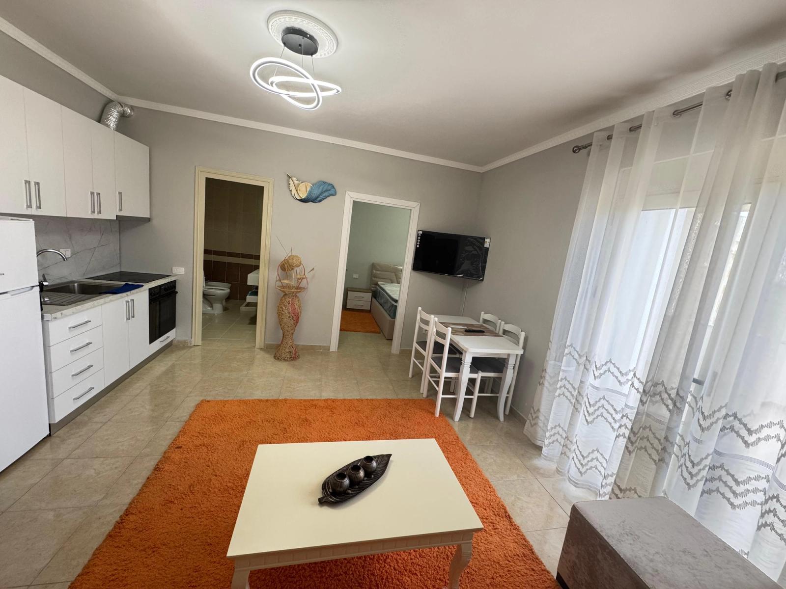 1+1 mit Terrasse, Komplex Rotondo, Plazh, 58,2 m², Durrës