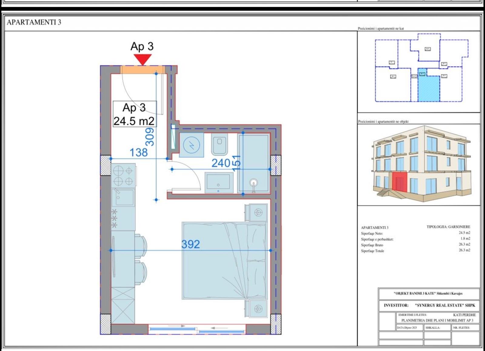 Studio for sale in Shkëmbi, Durres, 28.4 m², new build — photo 8 of 9