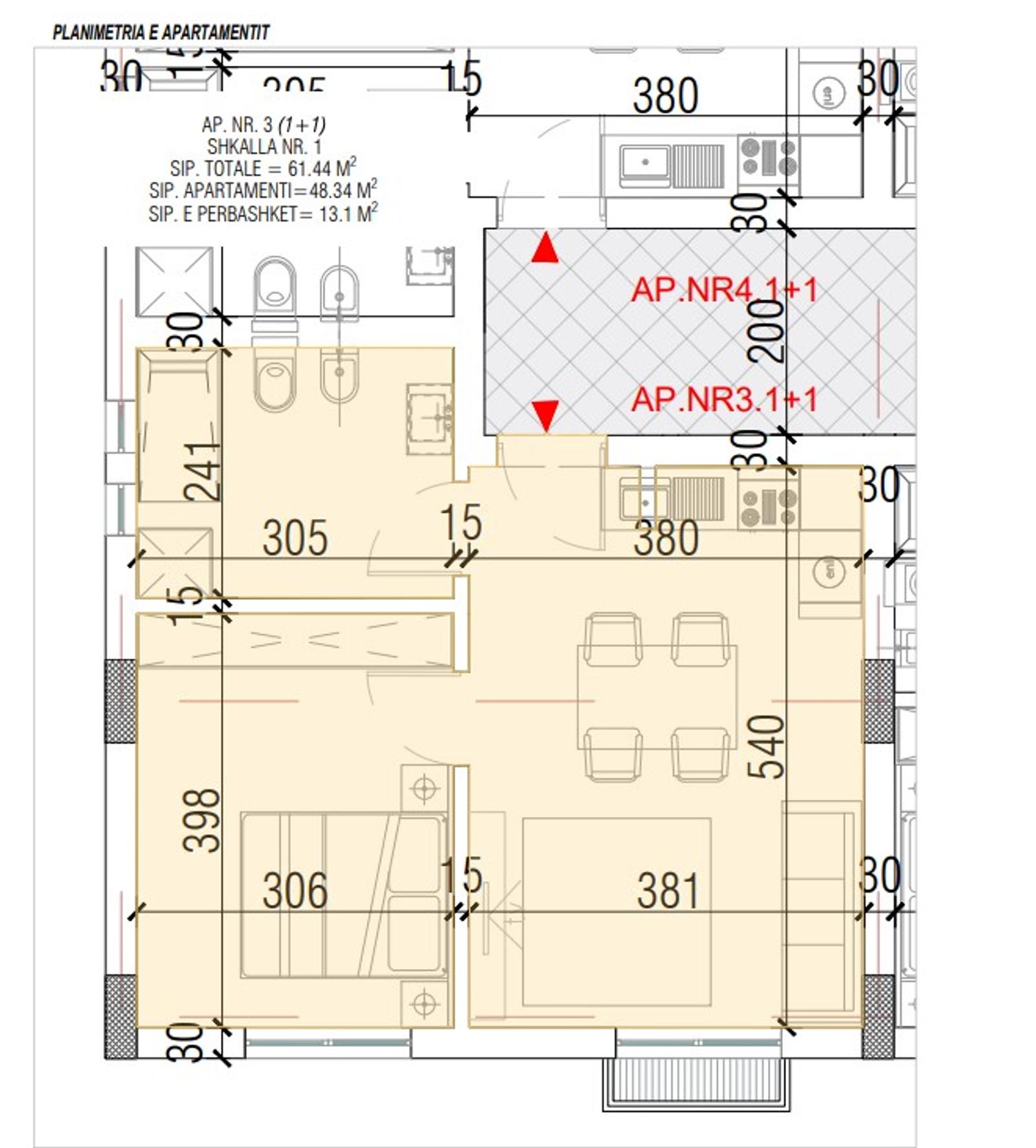 Wohnung 1+1 zum Kauf in Golem, Durrës, 61 m², nah am Meer — Foto 3 von 4