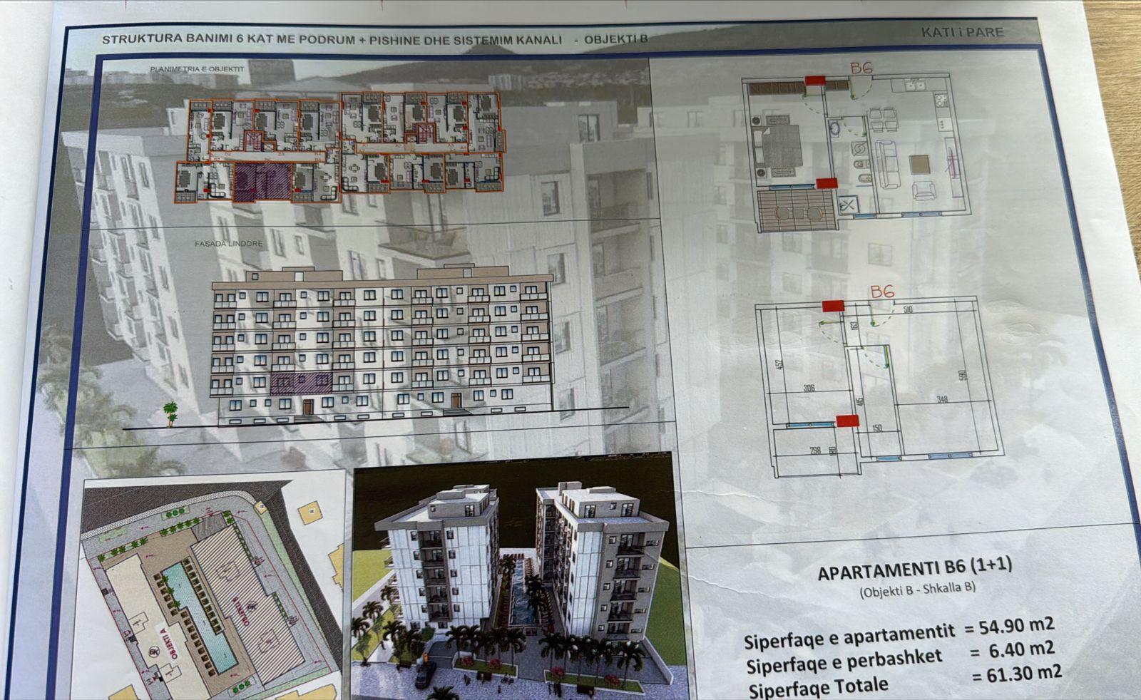 Wohnung 1+1 zum Kauf in Mali i Robit, Durrës, 61 m², Neubau — Foto 4 von 4