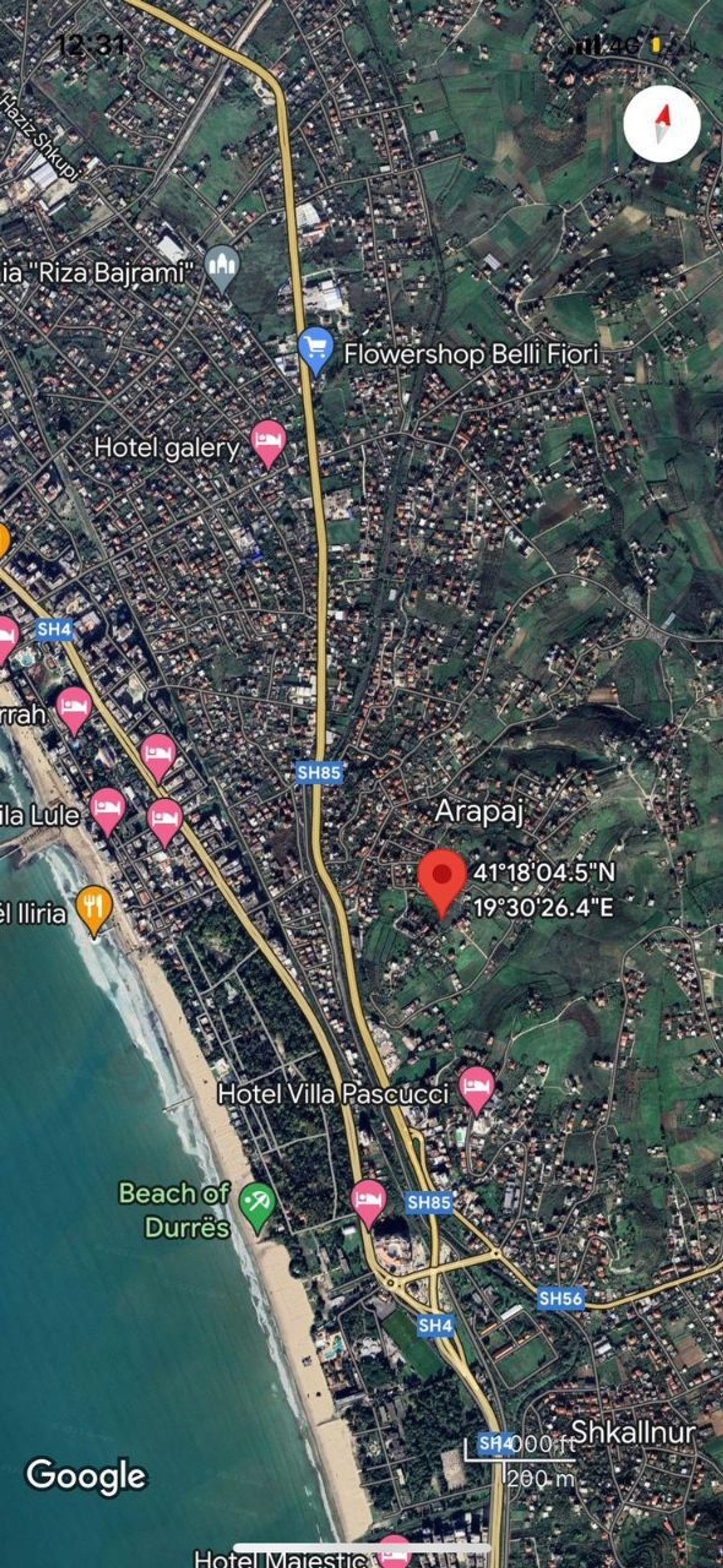 Terreno, in vendita, Arapaj, Durazzo, 1000 m² — foto 3 di 3