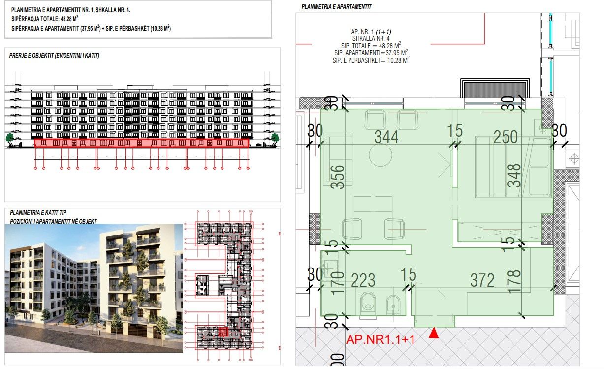 APARTAMENT 1+1 PER SHITJE NE GOLEM, KATI 0!