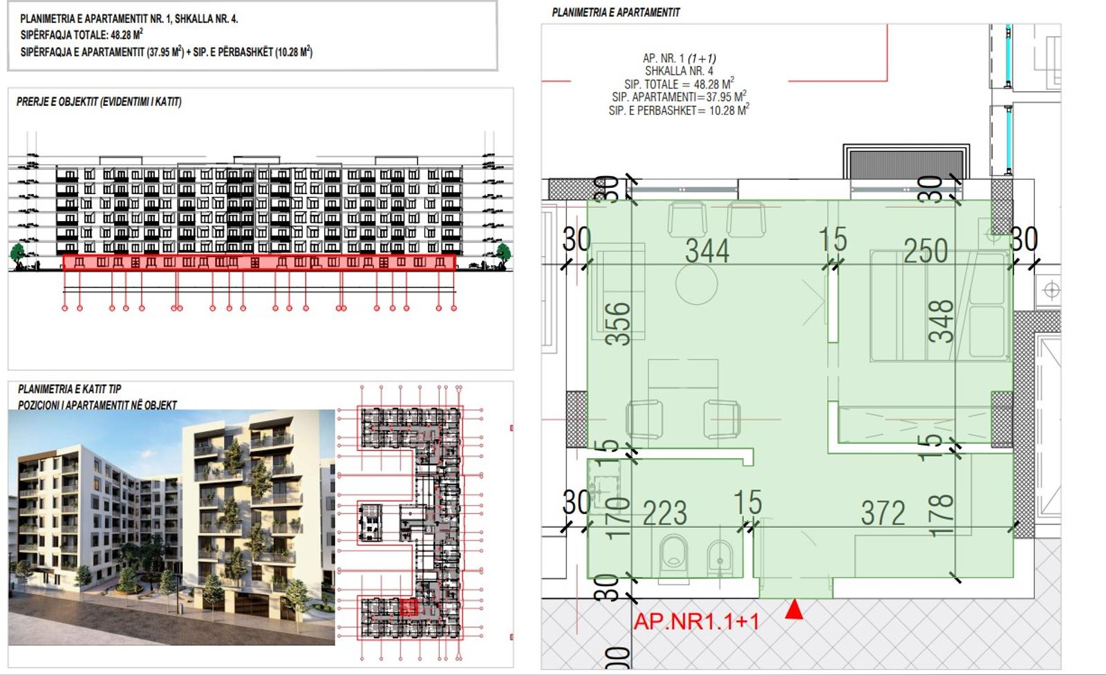 Wohnung 1+1 zum Kauf in Golem, Durrës, 48 m², nah am Meer — Foto 2 von 3