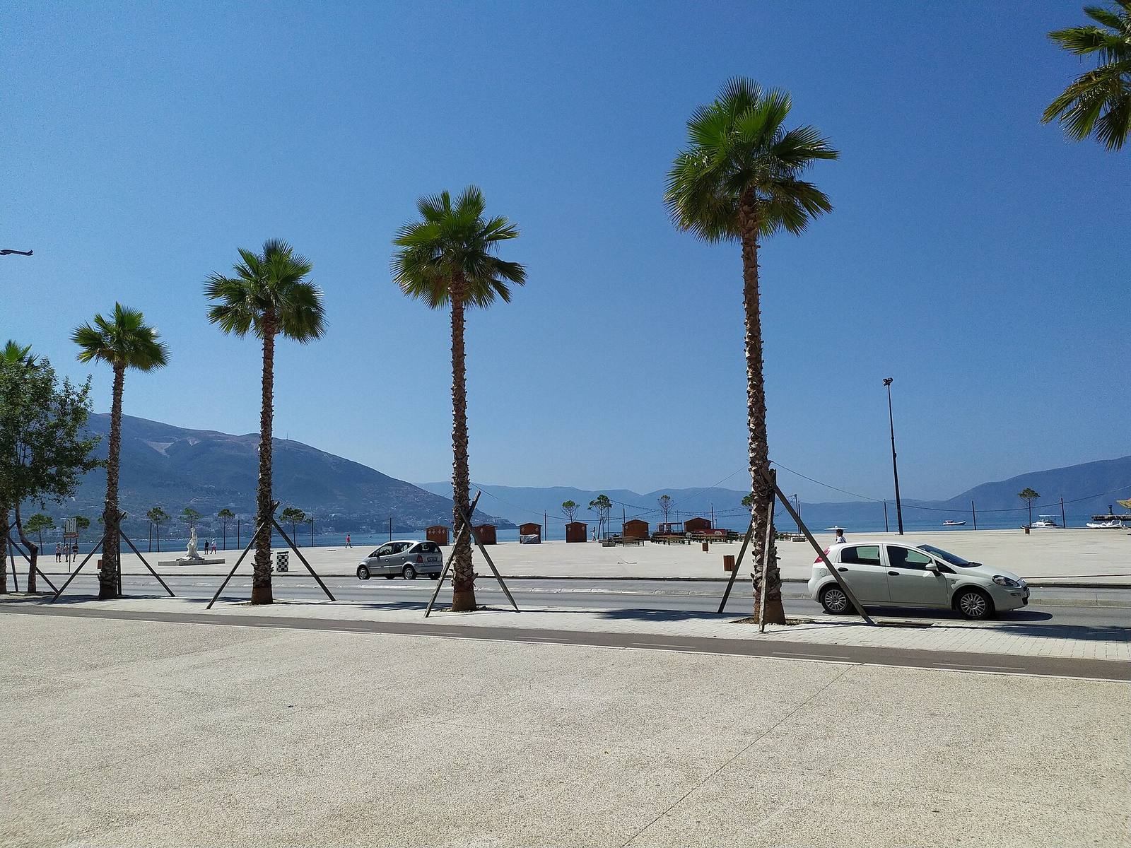 The Lungomare promenade in Vlorë, Albania