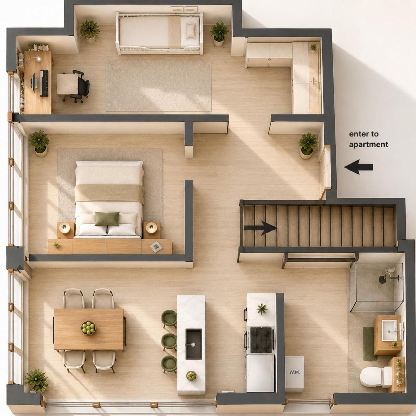 Wohnung 1+1 zum Kauf in Plazh, Durrës, 52 m² — Foto 9 von 15