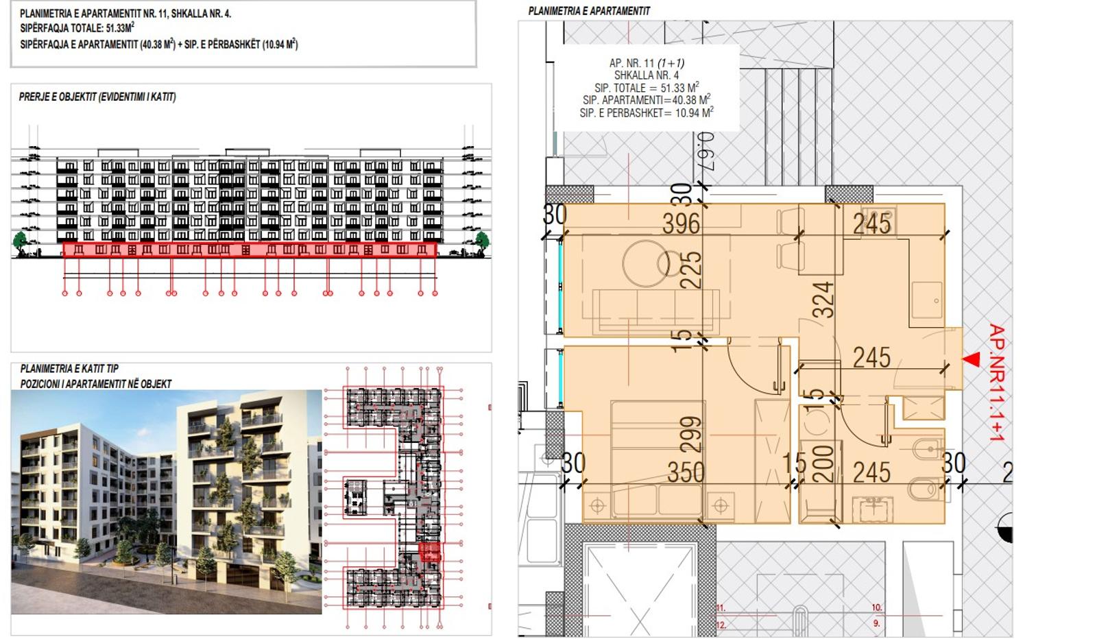 Wohnung 1+1 zum Kauf in Golem, Durrës, 51 m², nah am Meer — Foto 2 von 4