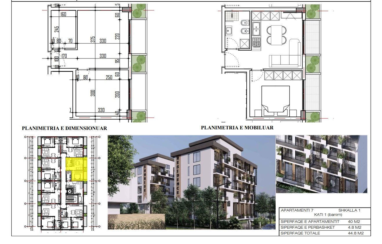 Shitet Apartament 1+1 | Mali i Robit, Durrës