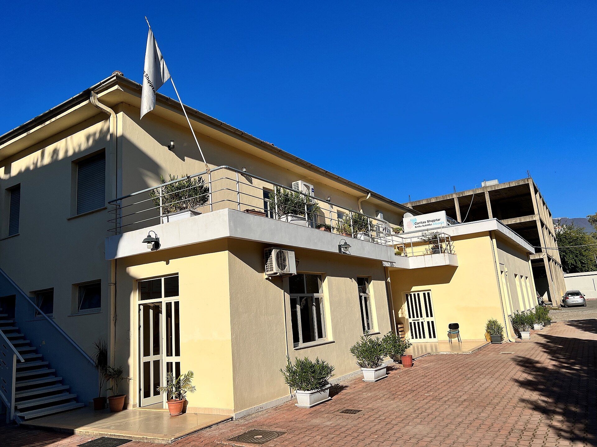 The Caritas Albania headquarters on Rruga Don Bosko, Tirana — Bdx