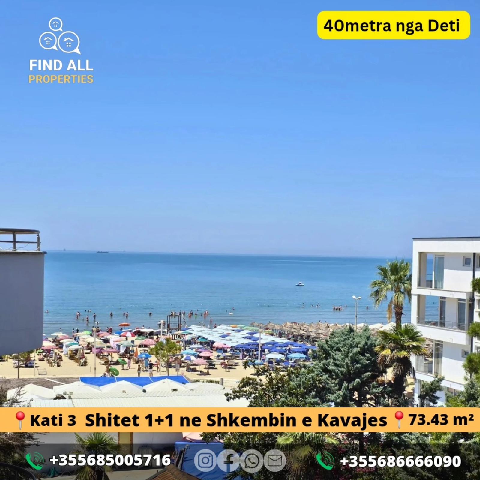 Wohnung 1+1 zum Kauf in Shkëmbi, Durrës, 73.4 m², Meerblick — Foto 1 von 14