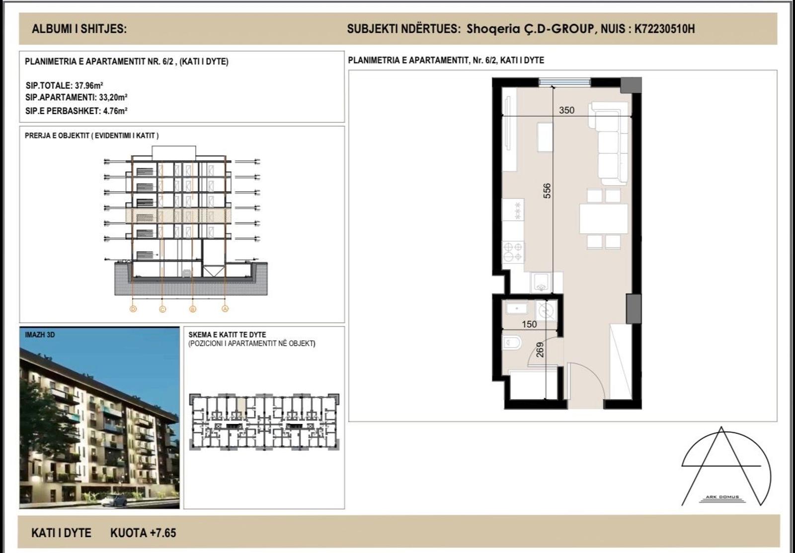 Studio zum Kauf in Golem, Durrës, 38 m², Neubau — Foto 2 von 8