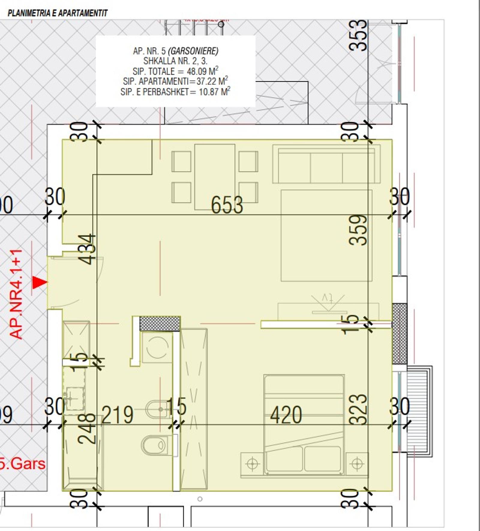 Studio, sprzedaż, Golem, Durrës, 48 m², blisko morza — zdjęcie 3 z 4