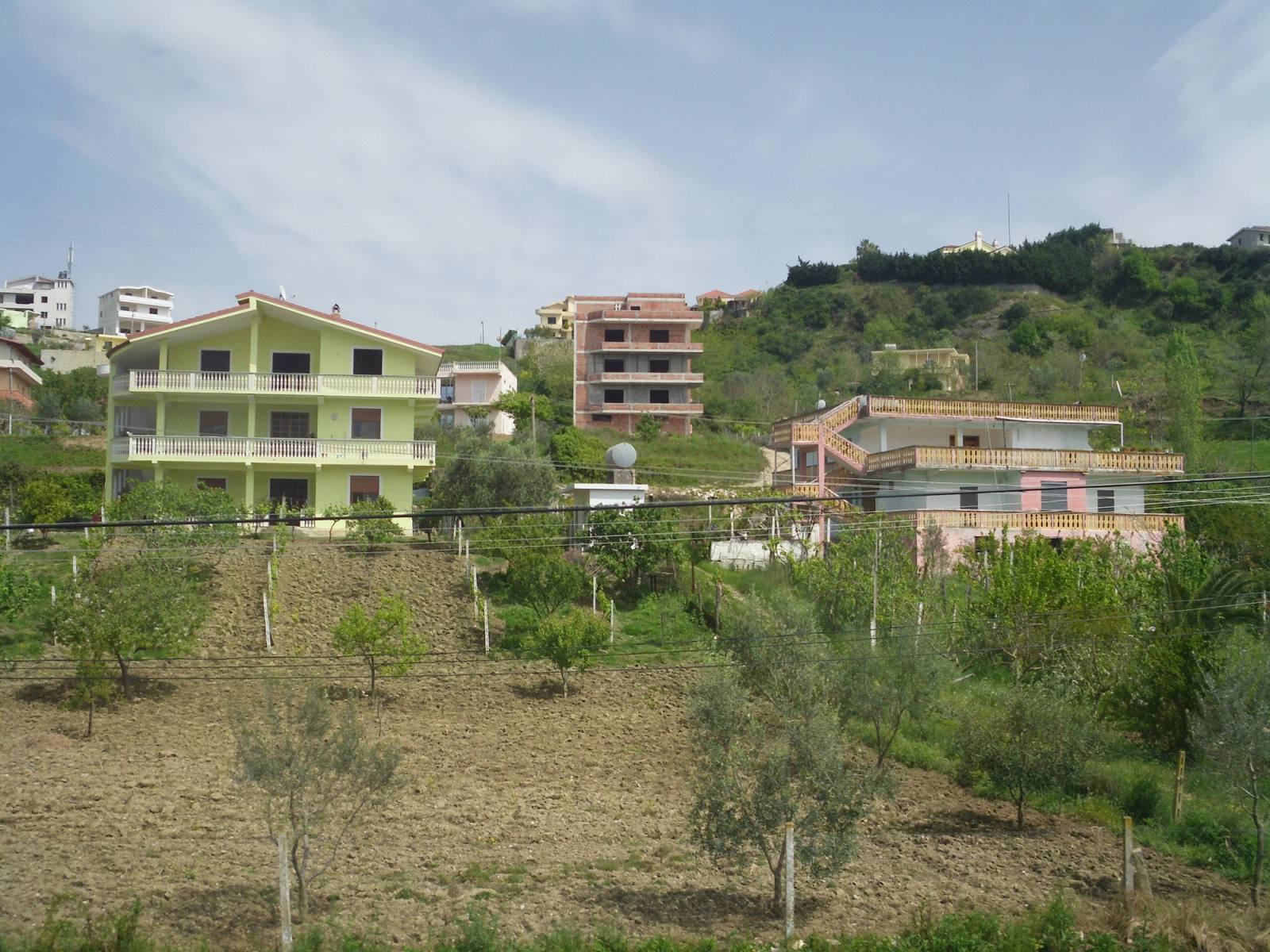 Residential houses on the coast near Durrës