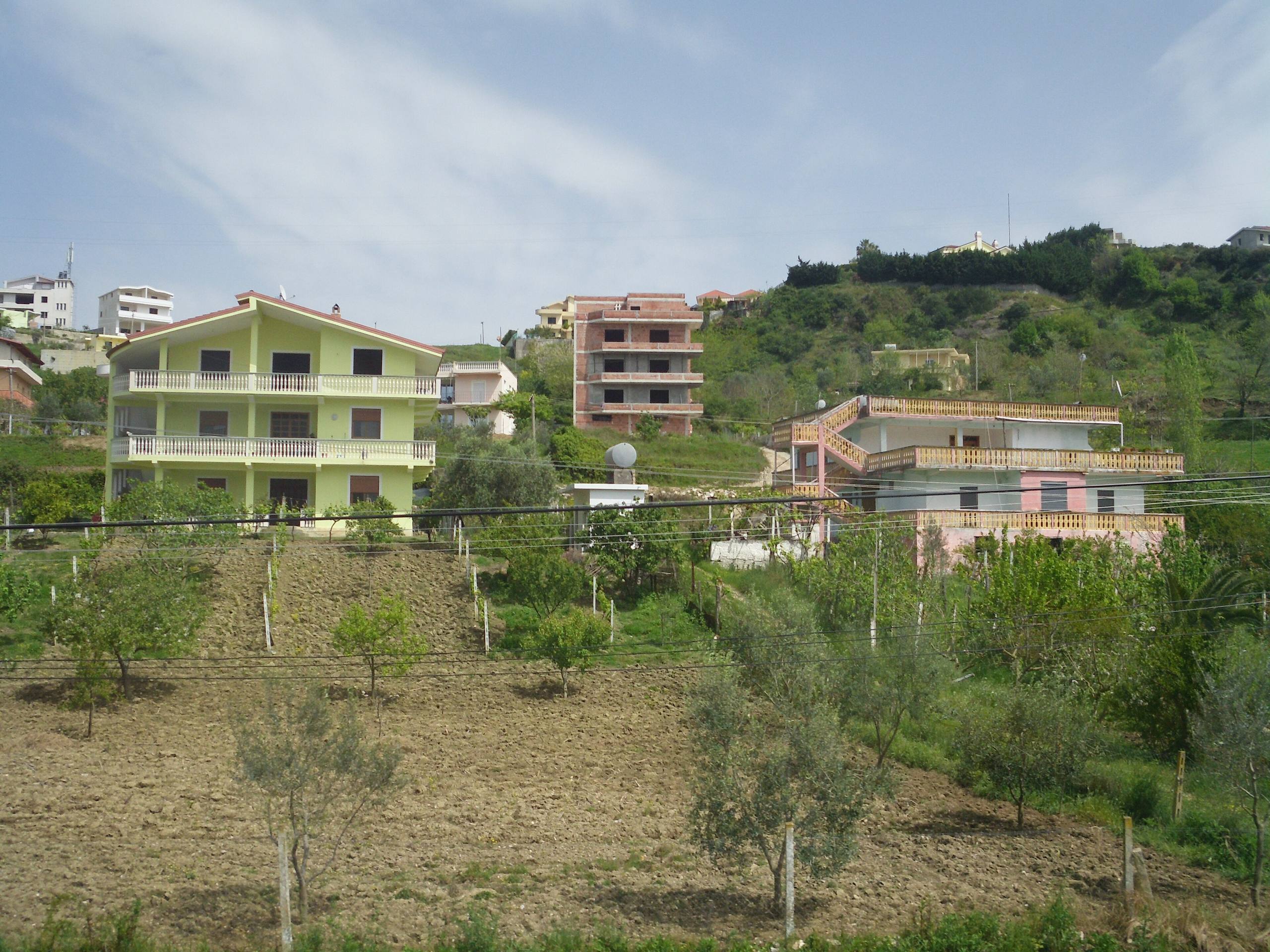 Residential houses on the coast near Durrës