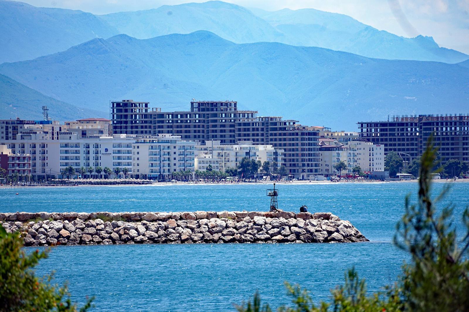 The mole at Shëngjin, Albania
