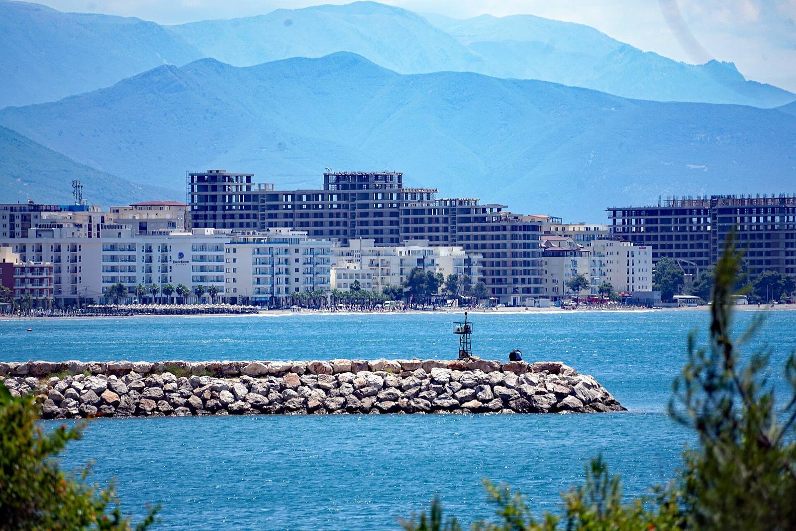 The mole at Shëngjin, Albania