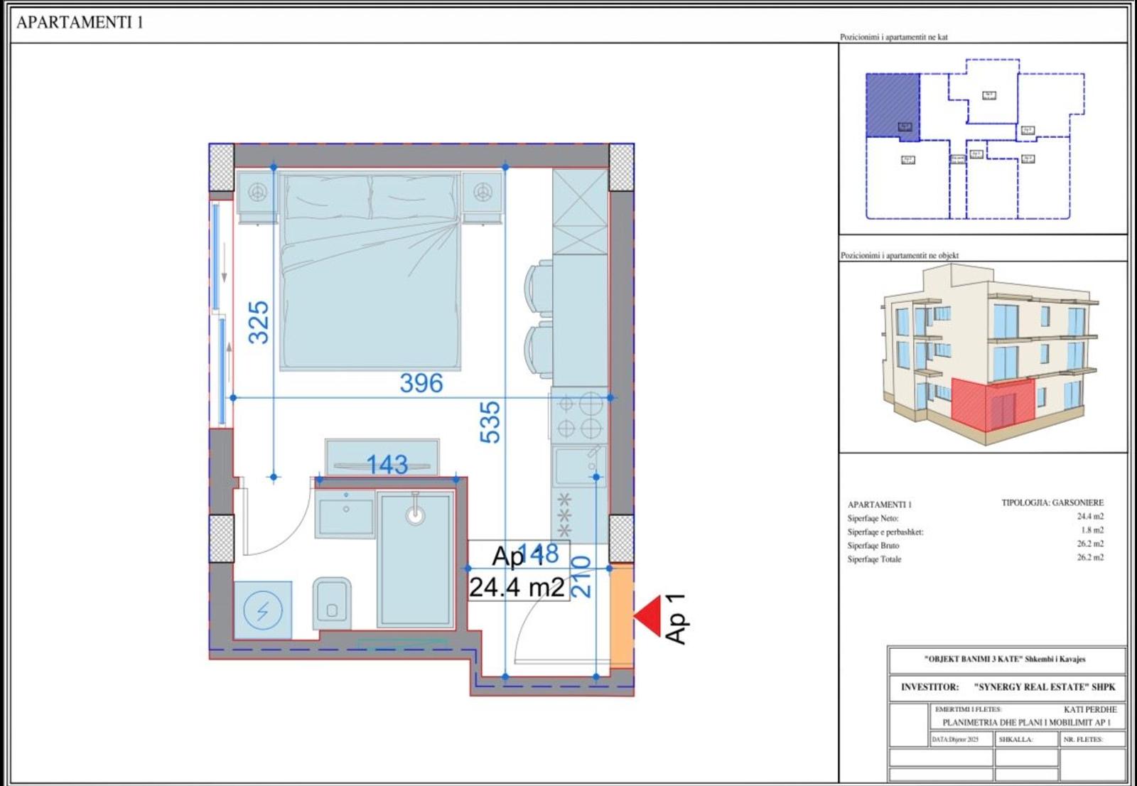 Studio for sale in Shkëmbi, Durres, 28.4 m², new build — photo 9 of 9