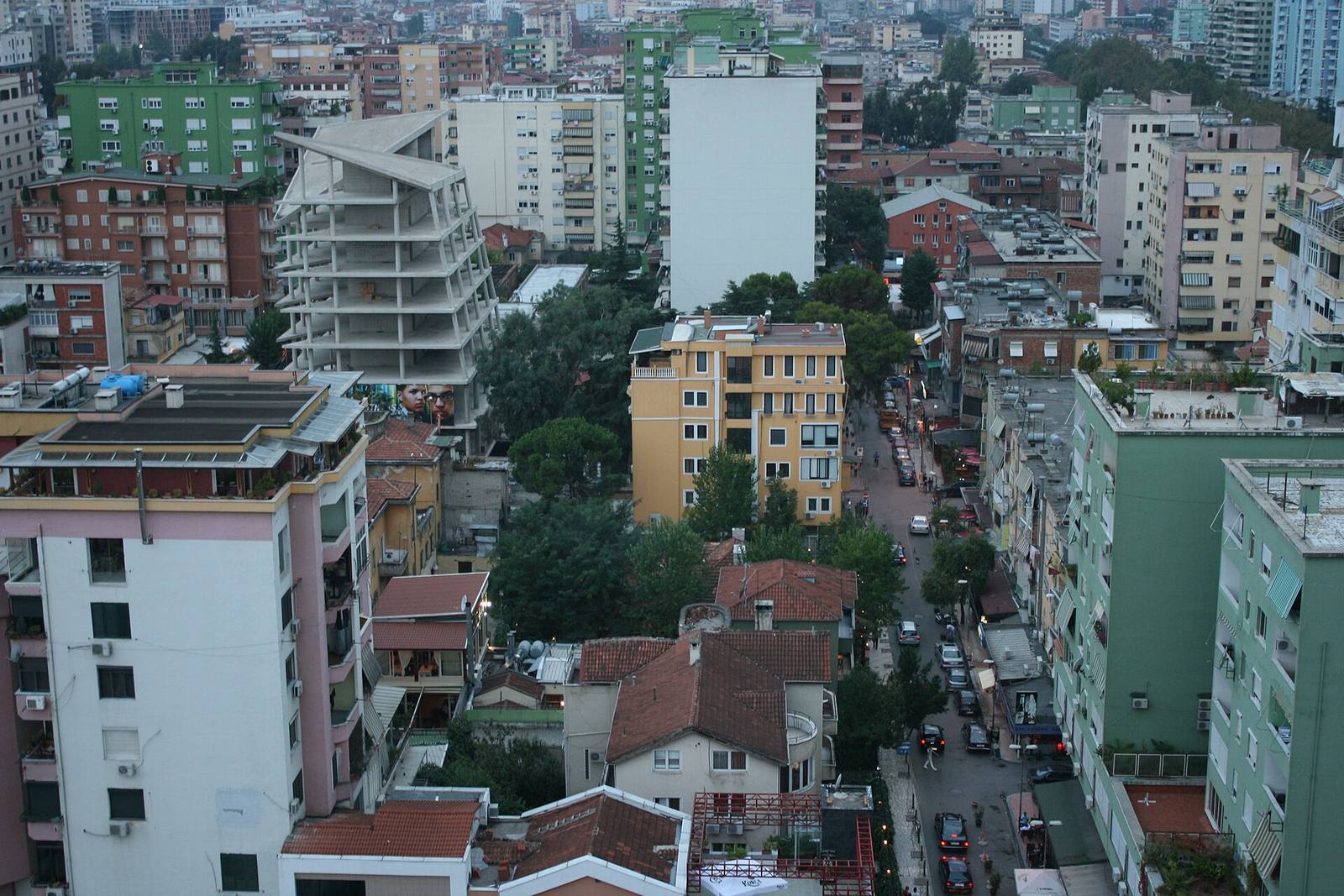 Tirana at dusk, Albania