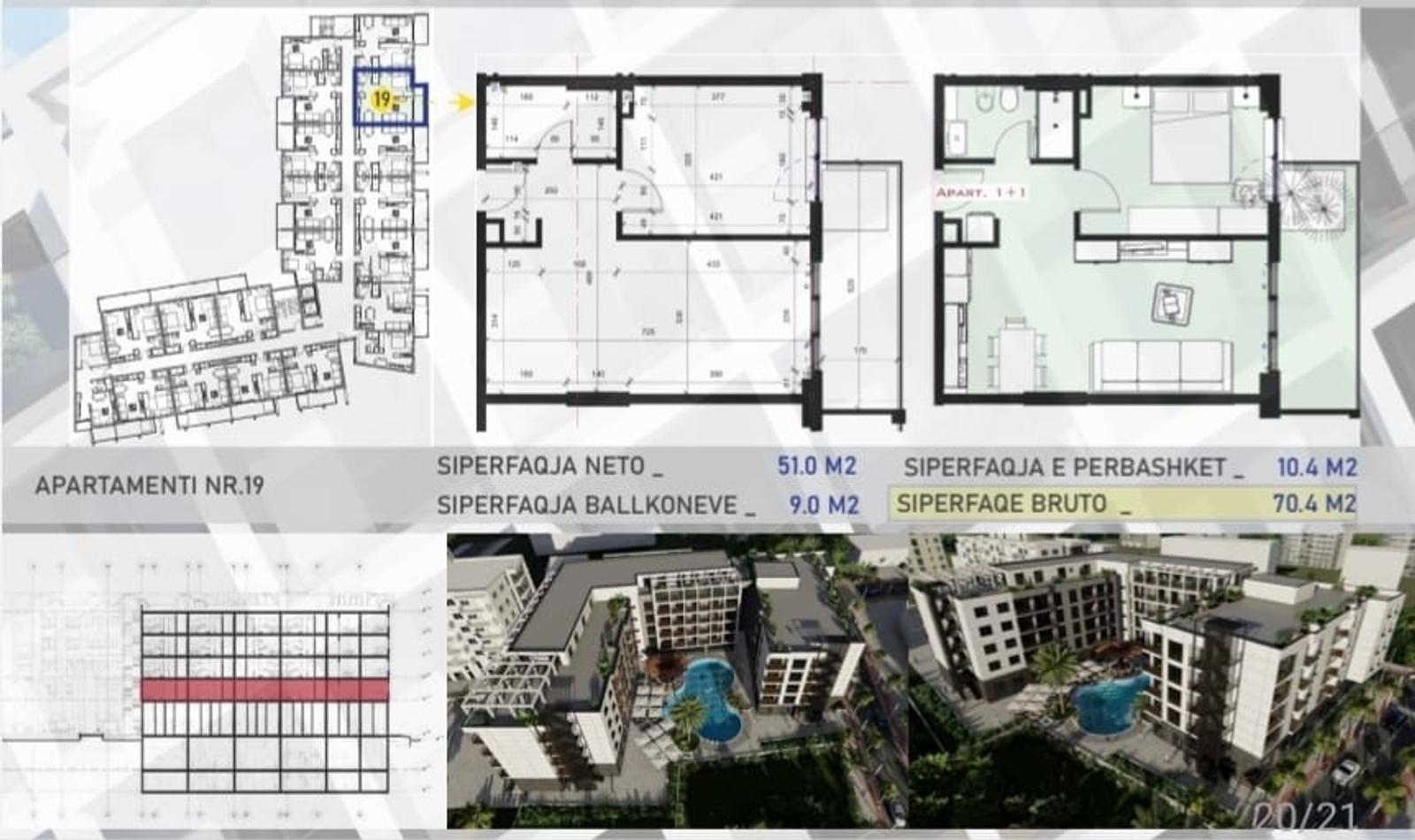 Wohnung 1+1 zum Kauf in Mali i Robit, Durrës, 33 m², Neubau — Foto 2 von 6
