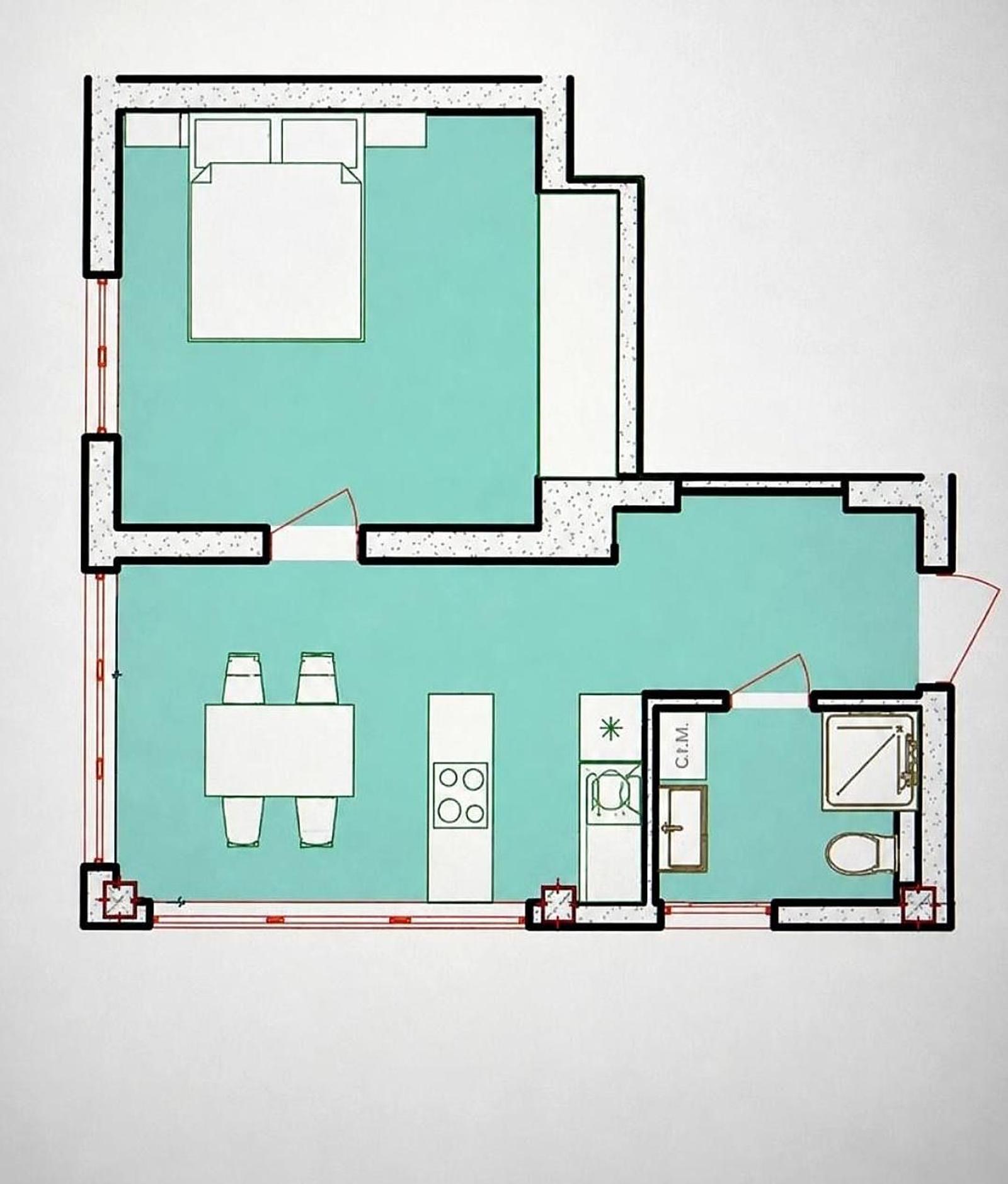 Wohnung 1+1 zum Kauf in Plazh, Durrës, 52 m² — Foto 13 von 15