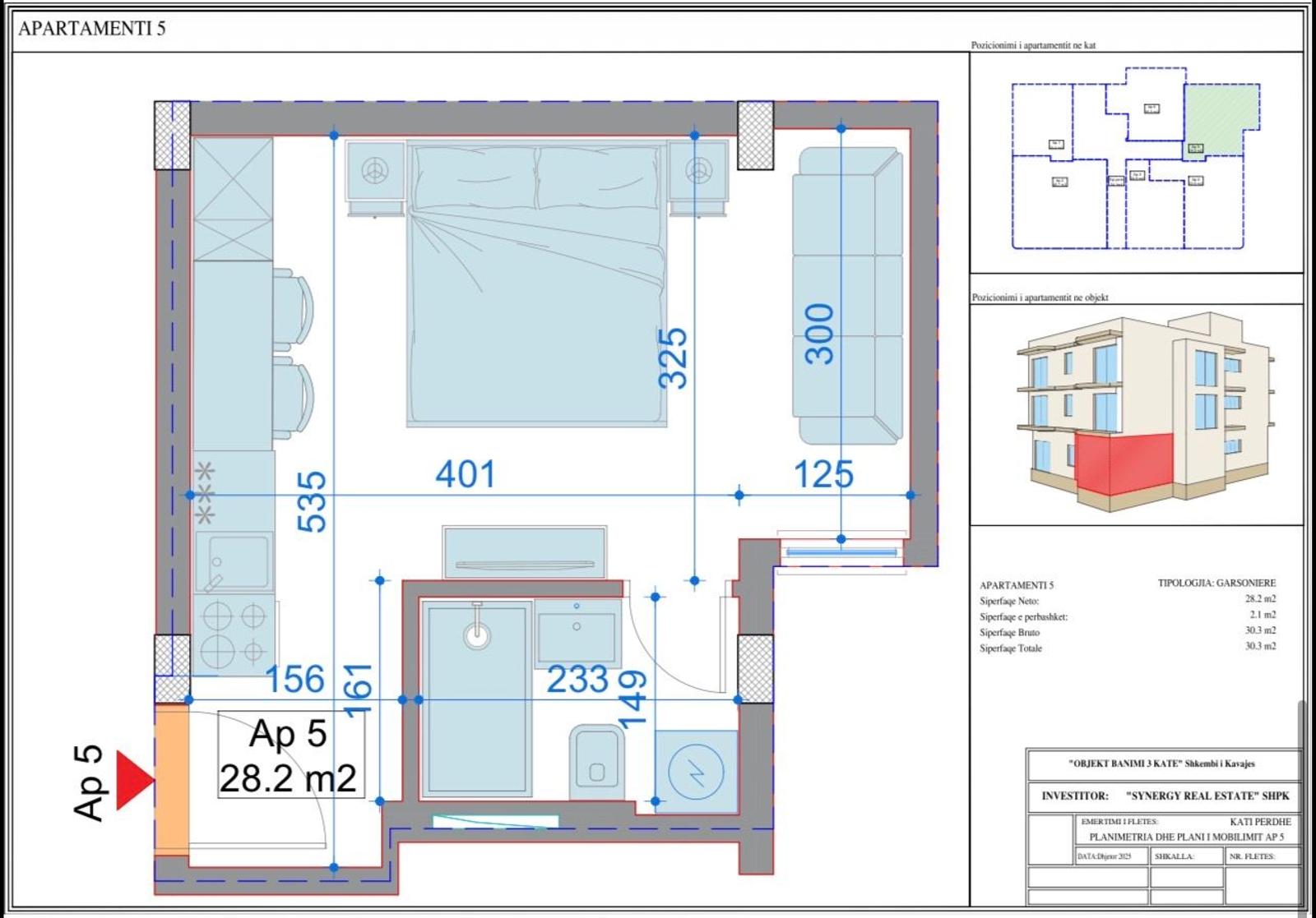 Wohnung 1+1 zum Kauf in Shkëmbi, Durrës, 56.6 m², Neubau — Foto 7 von 9