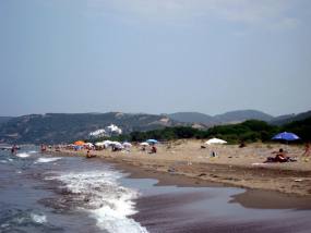 Spille beach with the coastal hills behind, Albania — Arianit