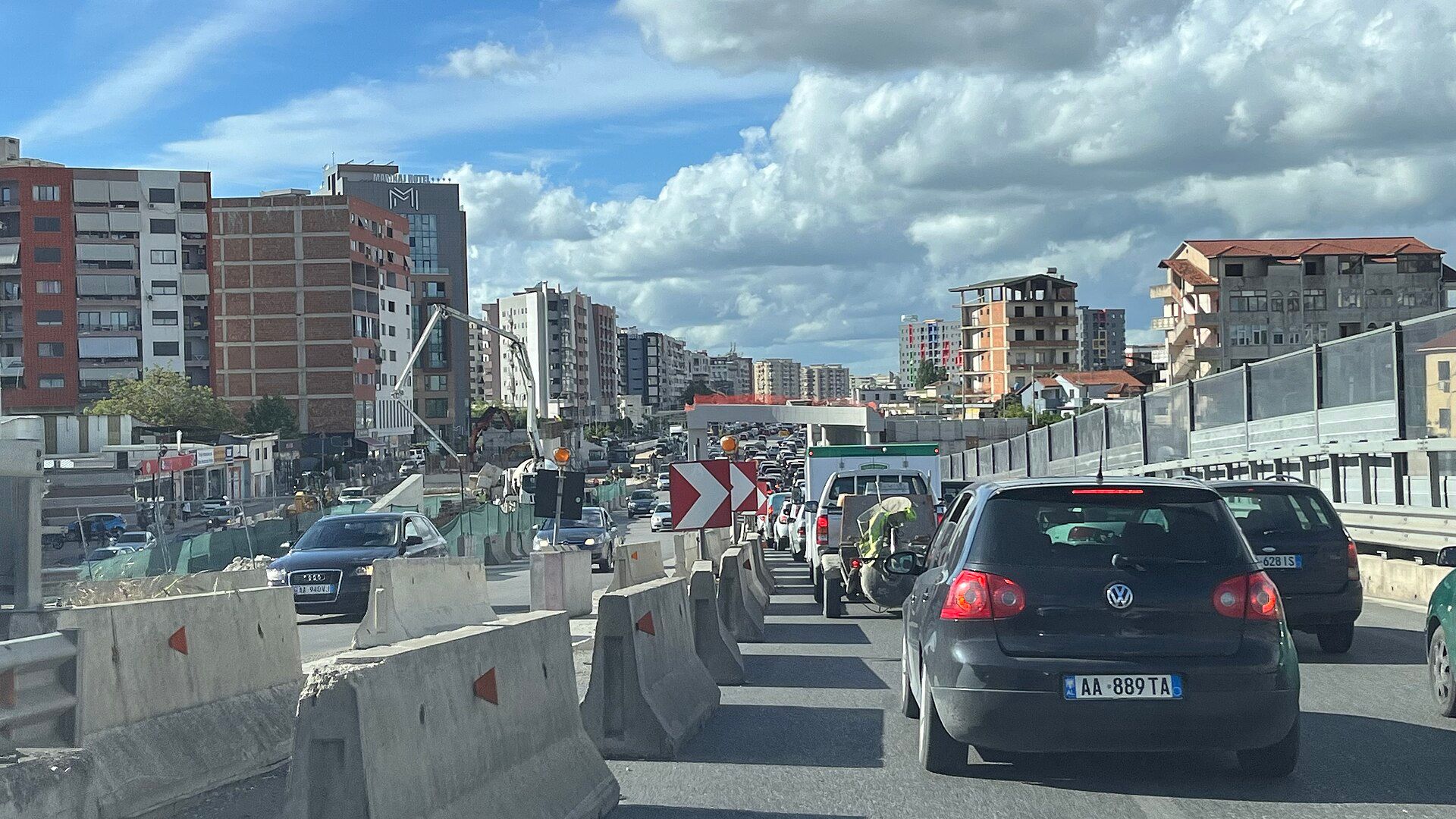 Ring-road construction and traffic at Astir, Tirana — Albinfo