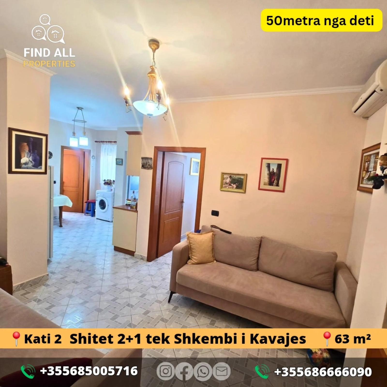 Wohnung 2+1 zum Kauf in Shkëmbi, Durrës, 63 m², nah am Meer — Foto 1 von 12