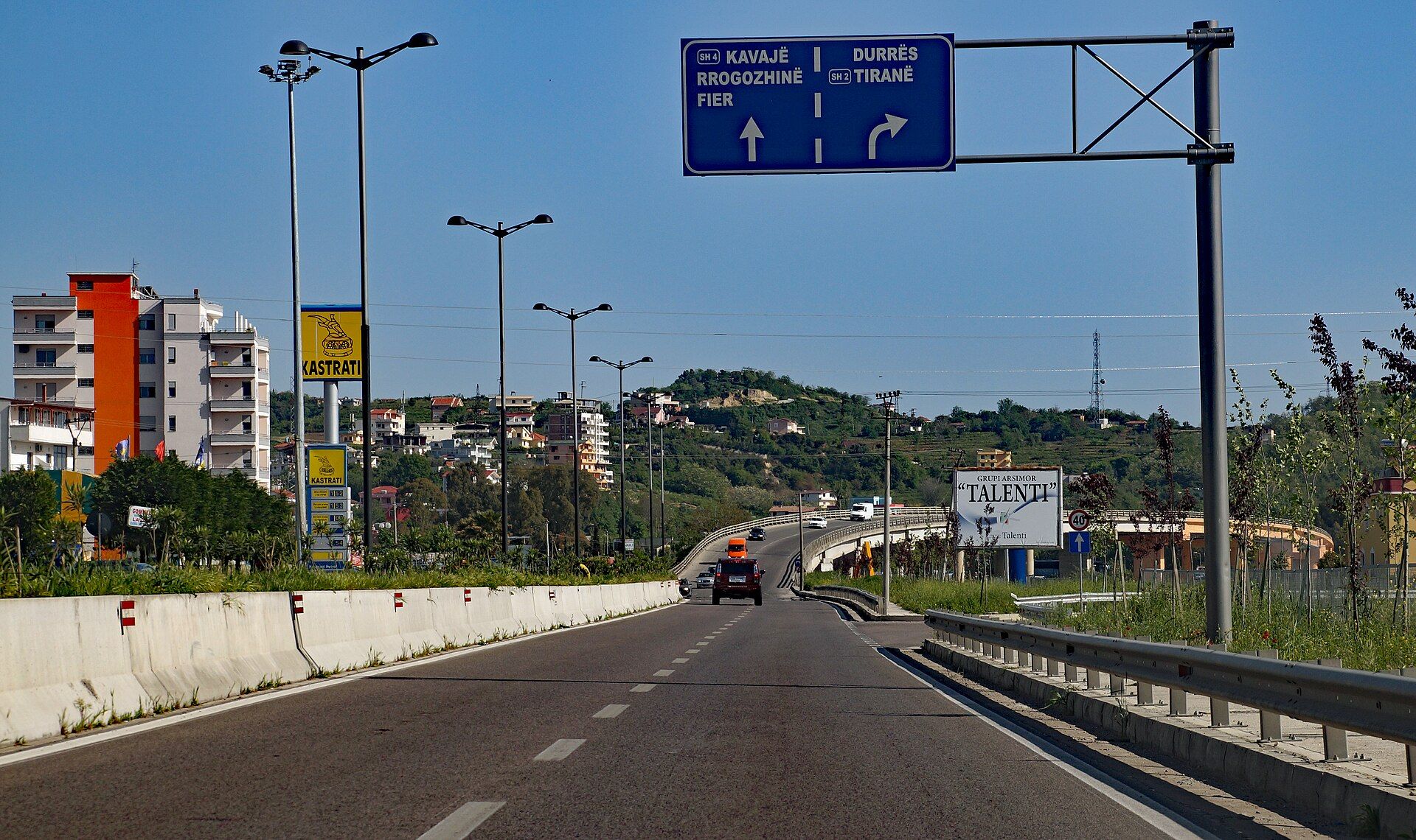The Plepa flyover on the SH85, where the Durrës and Kavajë roads meet — Albinfo