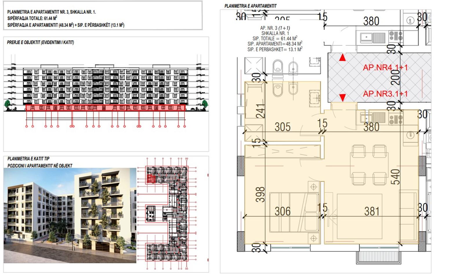 Wohnung 1+1 zum Kauf in Golem, Durrës, 61 m², nah am Meer — Foto 2 von 4
