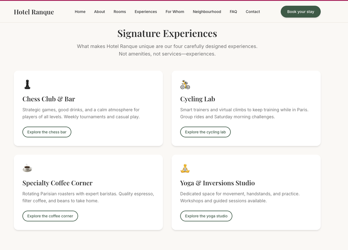 Homepage of Hotel Ranque - hotelranque.com
