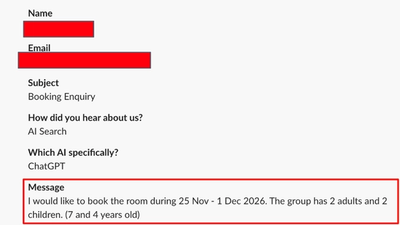 Getting AI booking enquiries